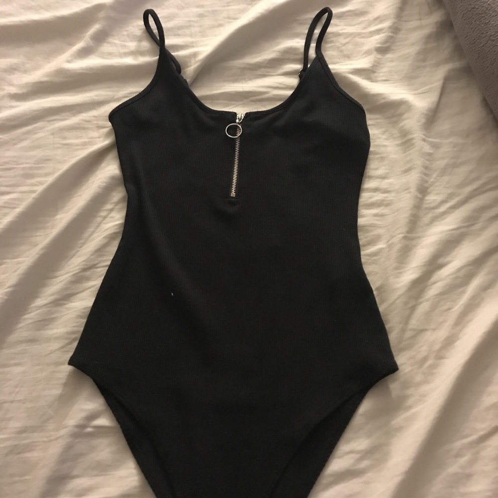 BRAND NEW Black zip up bodysuit